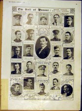 Original Old Antique Print