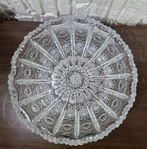Bohemian cut crystal bowl 22cm - bohemian,