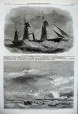 Old Antique Print 1861