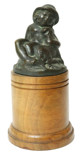 Antique bronze shepherd boy - bronze,