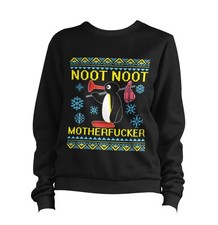 Christmas Noot Noot Adult Ugly Jumper Sweater Funny Xmas Festive Penguin Pingu