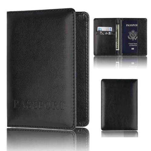 Leather passport holder travel - passport,
