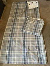 220cm X 220 Cm Check Lined Curtains From Next Eyelet Top Ready To Hang Thick