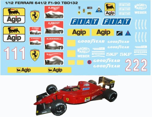 Decals for ferrari 641 - decals, 641/2
