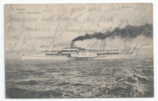 NDL Norddeutscher Lloyd NAJADE Used PC 1905 Auf Hoher See SS Najade Postmark