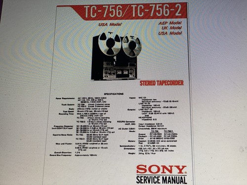 Sony 756 service - tc-756-2,