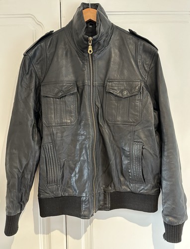 Vintage black leather - black,