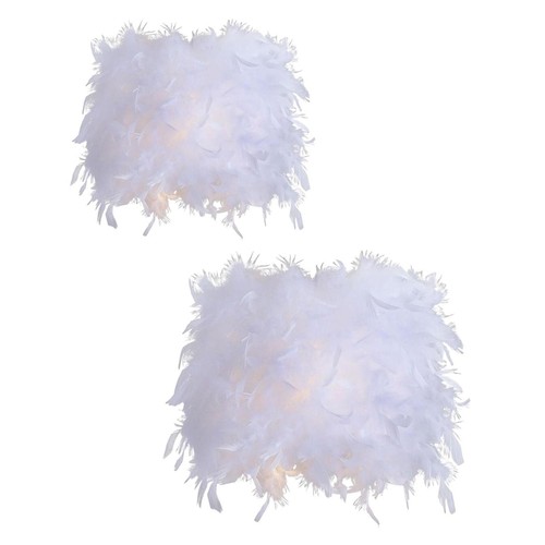 Feather lamp shade - lamp,