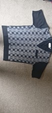 Black Silver Men’s Italian Knit Top Mod Rat Pack XXL Marteli Vintage