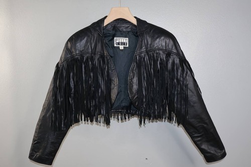Vintage 80s pelle cuir - vintage, black