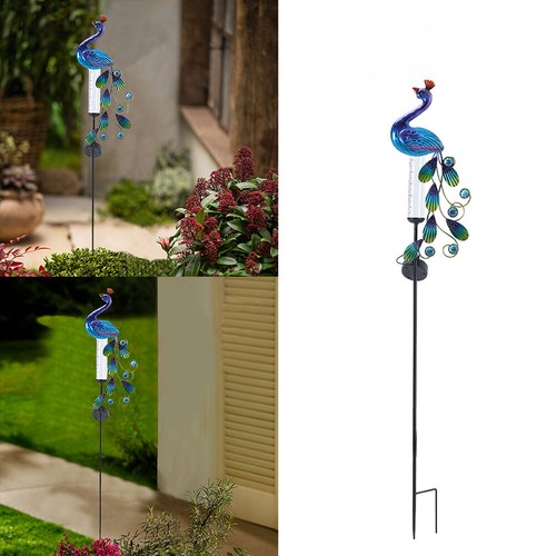 Solar peacock lights - peacock, with