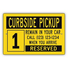 Custom Sign Curbside Pickup