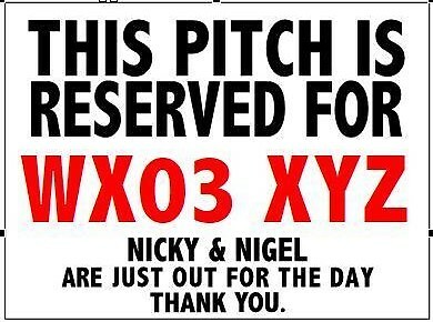 Pitch reserved sign - , for
