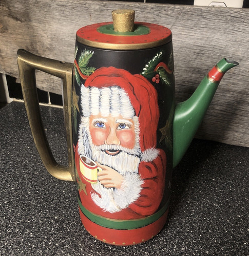 Vintage hand painted santa - ~, hand-painted
