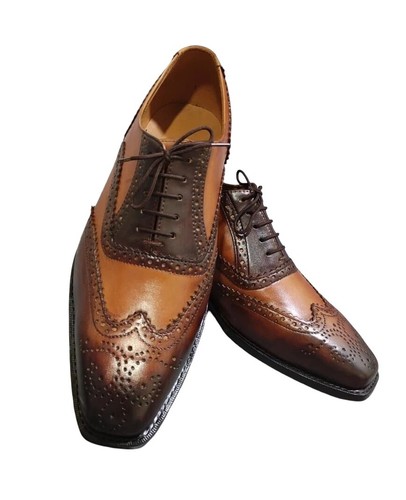 Handmade brown dress office - brown,
