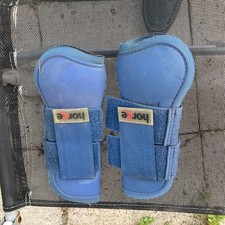 Horze Dark Blue Open Front Tendon Boots Cob Size