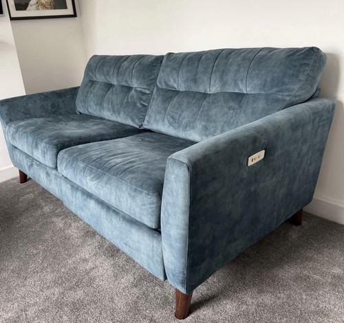 Teal blue velvet - teal, sofa