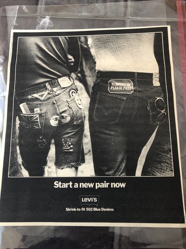 Levis 502 1972 original - 1972, press