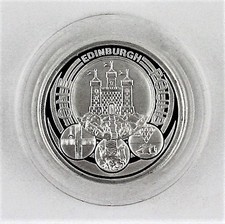 2011 Royal Mint Cities-Edinburgh PIEDFORT Silver Proof £1 COA Box, sleeve SCARCE
