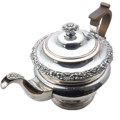 Old sheffield plate teapot - plate,