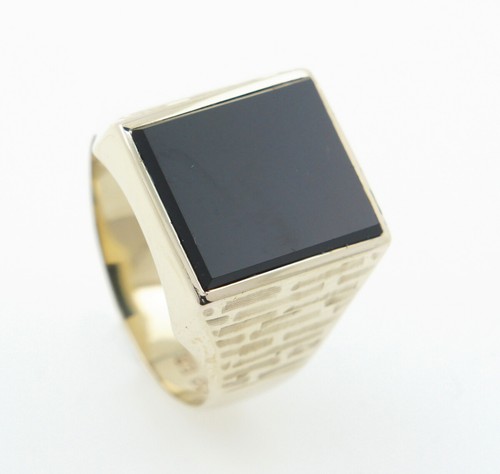 Signet ring men onyx carat - onyx,