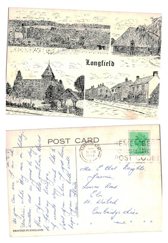 Vintage postcard longfield - postcard,
