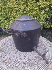 Large Antique HILLTOP Cast Iron Water Kettle Cauldron 6 Gallon FREE UK P&P 