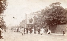 RP Postcard - Whit Week Procession ? Unidentified Location, Manchester  1909 ?