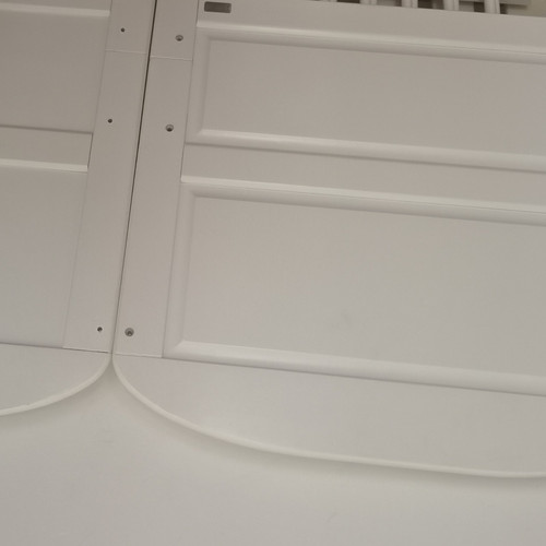 White wooden cotbed frame with - white,