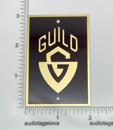 Guild guitar case logo badge - guild,