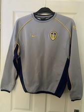 Leeds United Ladies Football Nike Vintage Retro Grey Sweatshirt 2000s Y2K XL 