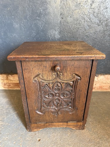 Antique coal box carved - coal,