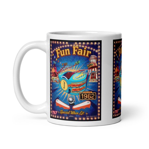 Funfair pinball machine mug - machine,