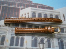 Vintage Brown Pigskin Leather Ladies Watch Strap. NOS . Unboxed. 10mm.