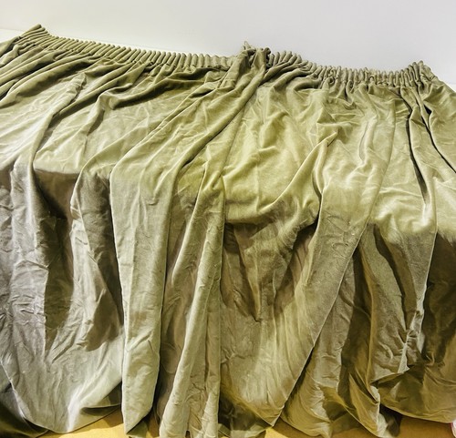 Pair vintage sage green velvet - pair,