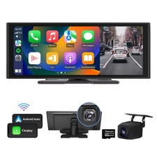 Portable 10.26" IPS Car Radio Stereo Android Auto CarPlay GPS Sat Nav Head Unit