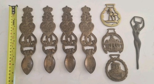 Vintage welsh love - spoon, brass