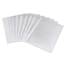 A4 Clear Plastic Multi Punched Pockets Folders Wallets Filing 30 50 75 Micron