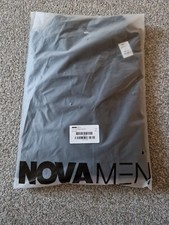 Nova Men Black Ribbed Cuban Short Sleeve Shirt Size XXL