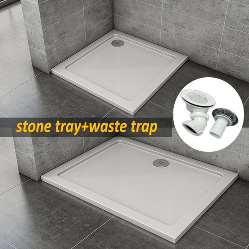 Slimline stone shower - stone, tray
