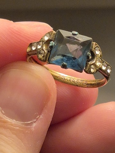 Antique art deco blue - blue, paste