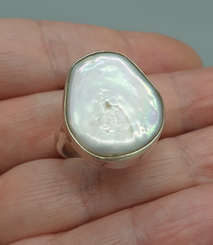 925 sterling silver pearl ring - 925,