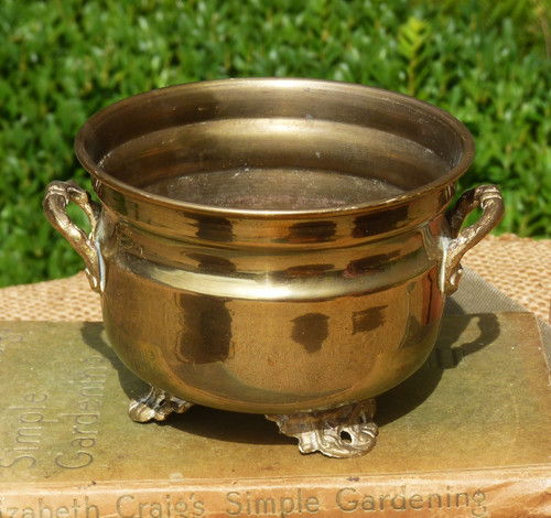 Brass plant pot planter - , small