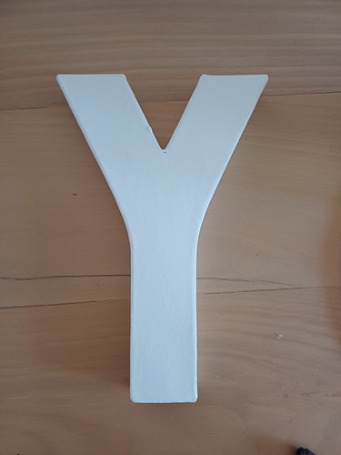 Paper mache letters and - 3d,