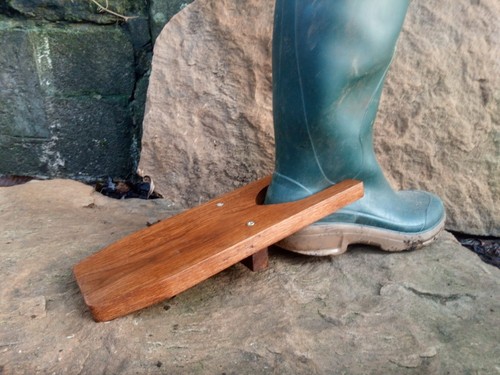 Hand made oak wooden welly - made,