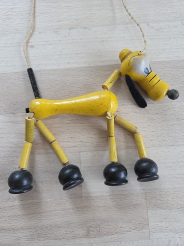 Vintage wooden pluto - wooden, dog