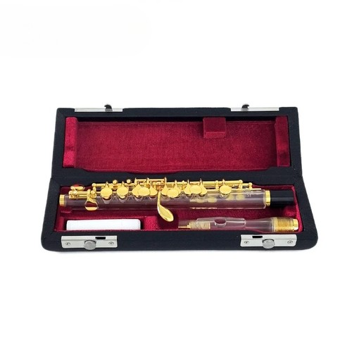 Transparent piccolo with - transparent, gold