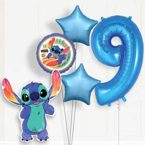 Stitch 9th birthday - birthday, helium