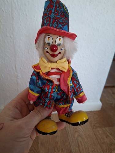 Clown porcelain doll - porcelain,