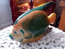 Nautical Ceramic Fish Ornament - Coastal Beach Seaside Design - Pottery / Pot